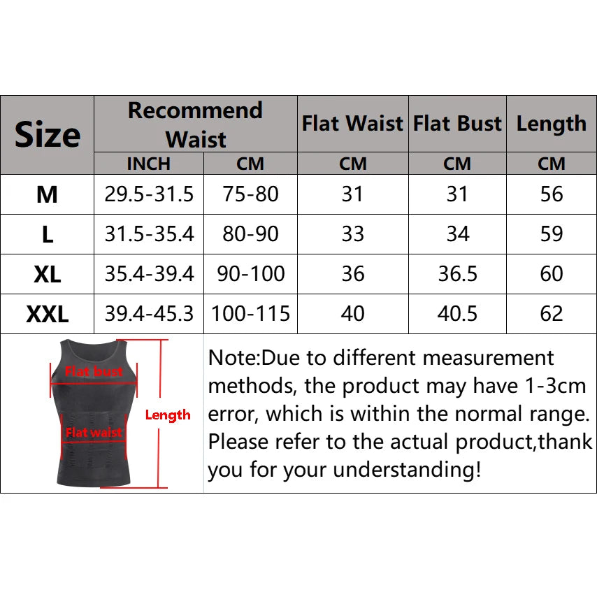 Men’s Slimming Body Shaper Chest Compression Shirt