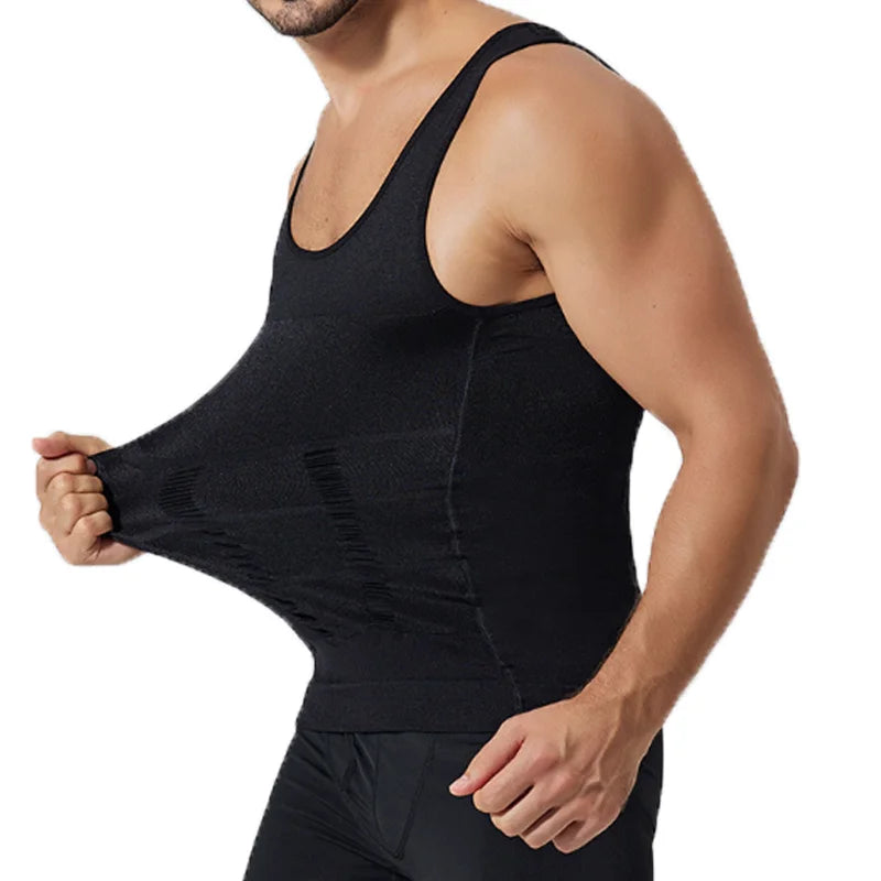 Men’s Slimming Body Shaper Chest Compression Shirt