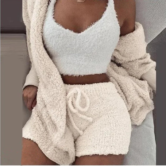 Cozy 3-Piece Plush Pajama & Lounge Set