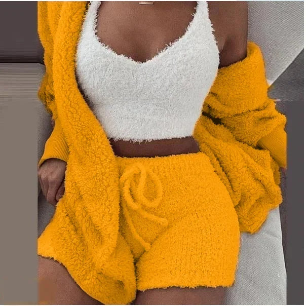 Cozy 3-Piece Plush Pajama & Lounge Set