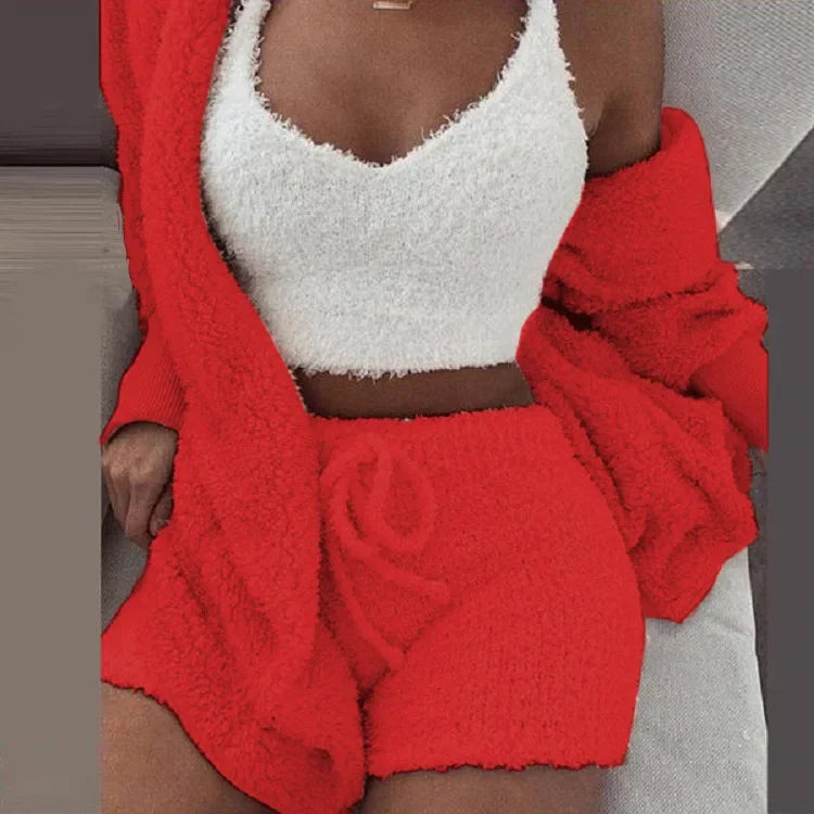 Cozy 3-Piece Plush Pajama & Lounge Set