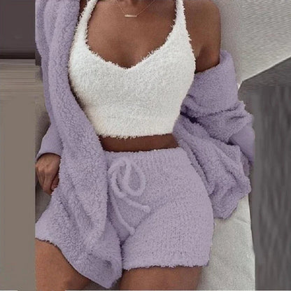 Cozy 3-Piece Plush Pajama & Lounge Set