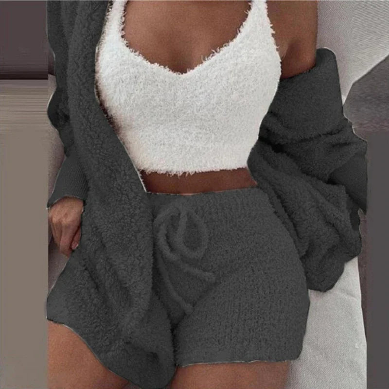 Cozy 3-Piece Plush Pajama & Lounge Set